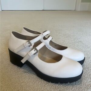 Women's White Mary Jane Shoes